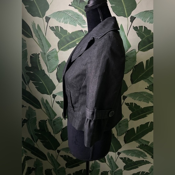 Ann Taylor LOFT Womens Black Blazer Jacket 00P 3/4 Sleeves - Picture 4 of 7